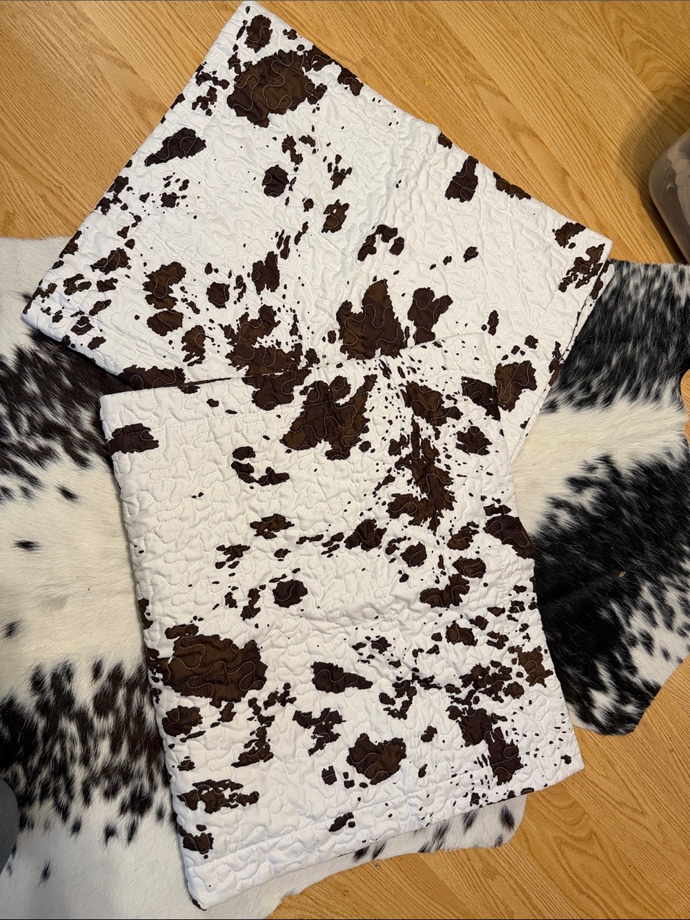Cow print shams for pillows